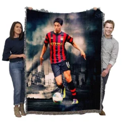 Popular French Footballer Samir Nasri Woven Blanket