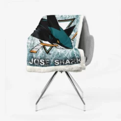 Popular Hockey Club San Jose Sharks Sherpa Fleece Blanket 2
