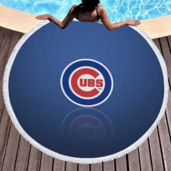 Popular MLB Baseball Club Chicago Cubs Round Beach Towel 1