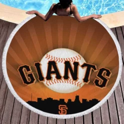 Popular MLB Team San Francisco Giants Round Beach Towel 1