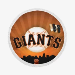 Popular MLB Team San Francisco Giants Round Beach Towel