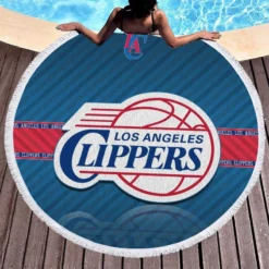 Popular NBA Basketball Club Los Angeles Clippers Round Beach Towel 1