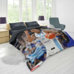 Popular NBA Basketball Player Giannis Antetokounmpo Duvet Cover 1