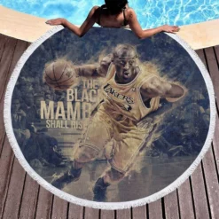 Popular NBA Basketball Player Kobe Bryant Round Beach Towel 1