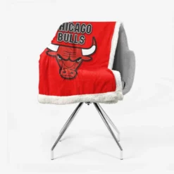 Popular NBA Basketball Team Chicago Bulls Sherpa Fleece Blanket 2