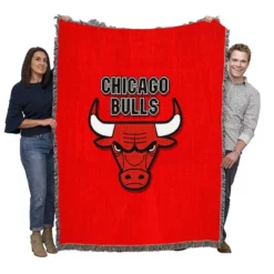 Popular NBA Basketball Team Chicago Bulls Woven Blanket