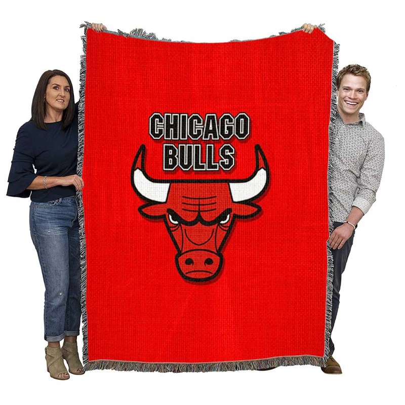 Popular NBA Basketball Team Chicago Bulls Woven Blanket