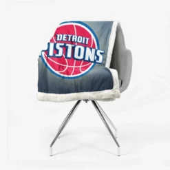 Popular NBA Basketball Team Detroit Pistons Sherpa Fleece Blanket 2