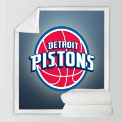 Popular NBA Basketball Team Detroit Pistons Sherpa Fleece Blanket