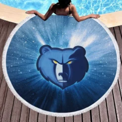 Popular NBA Basketball Team Memphis Grizzlies Round Beach Towel 1