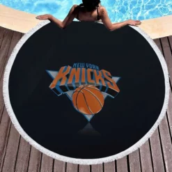 Popular NBA Basketball Team New York Knicks Round Beach Towel 1