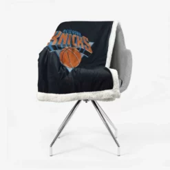 Popular NBA Basketball Team New York Knicks Sherpa Fleece Blanket 2