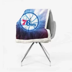 Popular NBA Basketball Team Philadelphia 76ers Sherpa Fleece Blanket 2