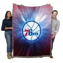 Popular NBA Basketball Team Philadelphia 76ers Woven Blanket
