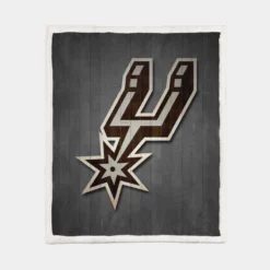 Popular NBA San Antonio Spurs Logo Sherpa Fleece Blanket 1
