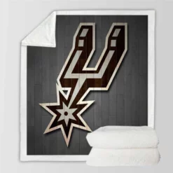Popular NBA San Antonio Spurs Logo Sherpa Fleece Blanket