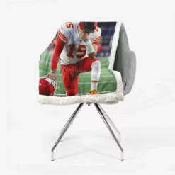 Popular NFL Football Player Patrick Mahomed Sherpa Fleece Blanket 2