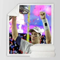 Popular NFL Footballer Tom Brady Sherpa Fleece Blanket