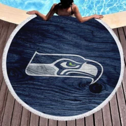 Popular NFL Team Seattle Seahawks Round Beach Towel 1