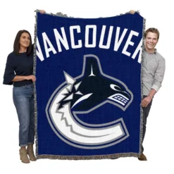 Popular NHL Club Vancouver Canucks Woven Blanket