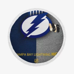 Popular NHL Hockey Club Tampa Bay Lightning Round Beach Towel