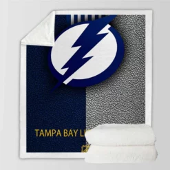 Popular NHL Hockey Club Tampa Bay Lightning Sherpa Fleece Blanket