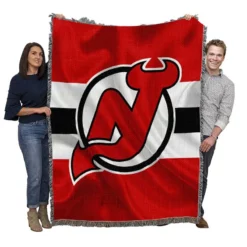 Popular NHL Hockey Team New Jersey Devils Woven Blanket