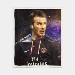 Popular PSG Football Player David Beckham Sherpa Fleece Blanket 1