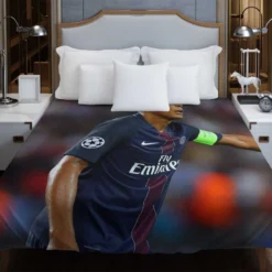 Popular PSG Football Player Thiago Silva Duvet Cover