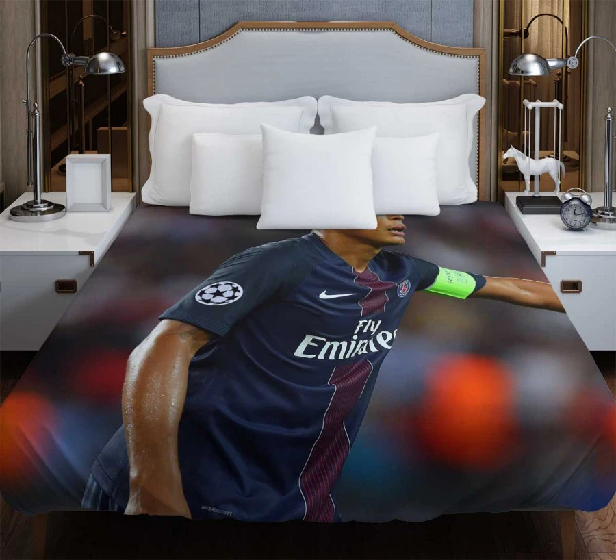 Popular PSG Football Player Thiago Silva Duvet Cover