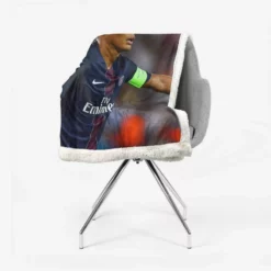 Popular PSG Football Player Thiago Silva Sherpa Fleece Blanket 2