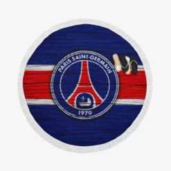 Popular Paris Soccer Team PSG Logo Round Beach Towel