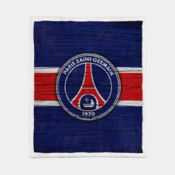 Popular Paris Soccer Team PSG Logo Sherpa Fleece Blanket 1