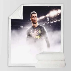 Popular Sports person for All Time Cristiano Ronaldo Sherpa Fleece Blanket