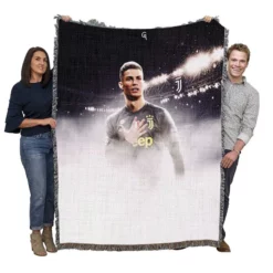 Popular Sports person for All Time Cristiano Ronaldo Woven Blanket