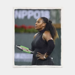 Popular Tennis Player Serena Williams Sherpa Fleece Blanket 1