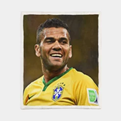 Populer Brazilian Football Player Dani Alves Sherpa Fleece Blanket 1