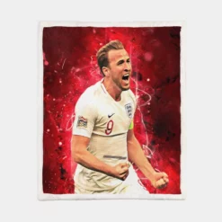 Populer England Player Harry Edward Kane Sherpa Fleece Blanket 1