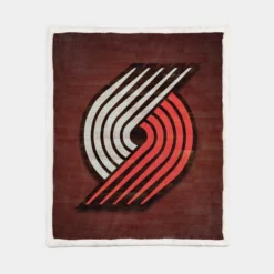 Portland Trail Blazers Team Logo Sherpa Fleece Blanket 1