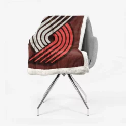 Portland Trail Blazers Team Logo Sherpa Fleece Blanket 2