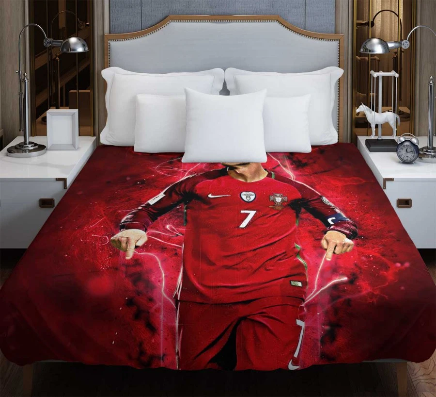 Portugal Soccer Player Cristiano Ronaldo Duvet Cover