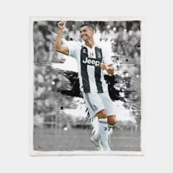 Portuguese Soccer Player Cristiano Ronaldo Sherpa Fleece Blanket 1