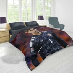 Powerful Belgium Football Thibaut Courtois Duvet Cover 1