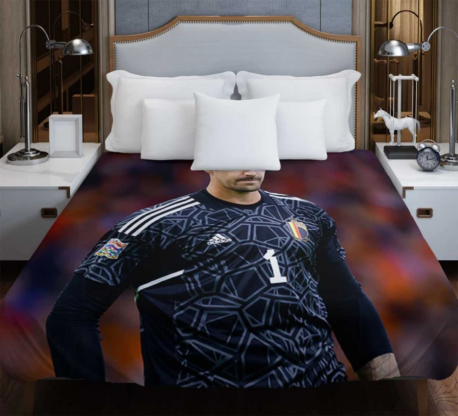 Powerful Belgium Football Thibaut Courtois Duvet Cover