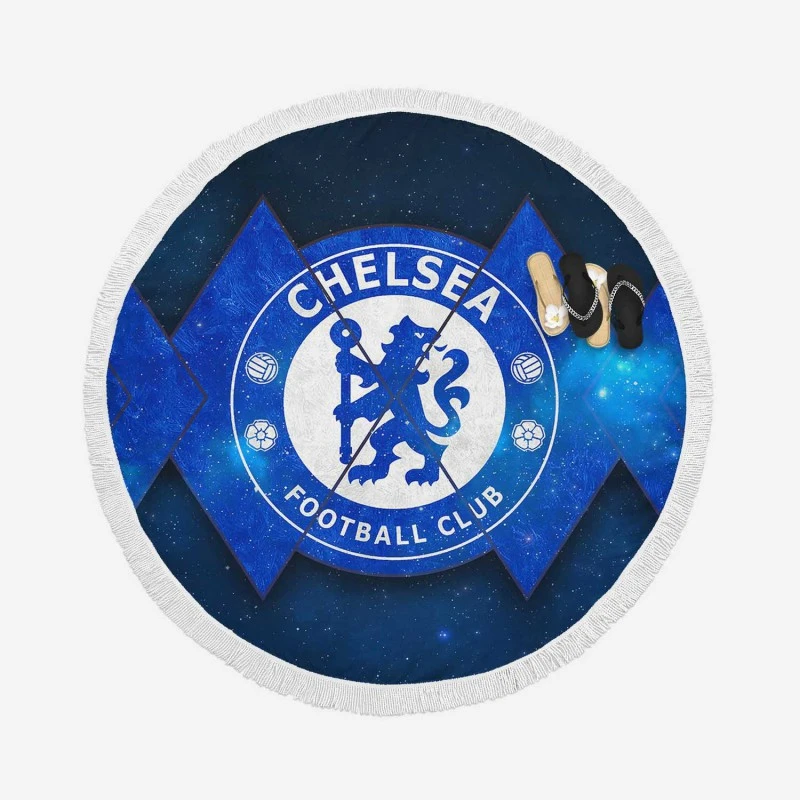 Powerful British Chelsea Logo Round Beach Towel