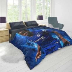 Powerful Chelsea Soccer Player N Golo Kante Duvet Cover 1