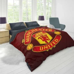 Powerful English Football Club Manchester United Logo Duvet Cover 1