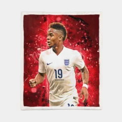 Powerful Football Raheem Sterling Sherpa Fleece Blanket 1