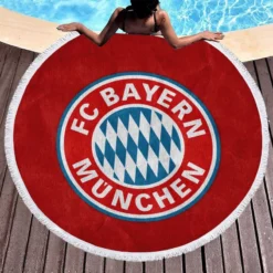 Powerful German Club FC Bayern Munich Round Beach Towel 1