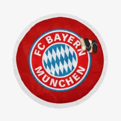 Powerful German Club FC Bayern Munich Round Beach Towel